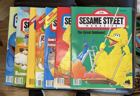 Lot Of Seven Sesame Street Magazines From Good Condition