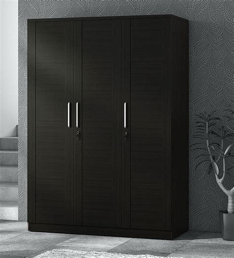 Buy Kosmo Door Wardrobe In Natural Wenge Woodpore Finish Online