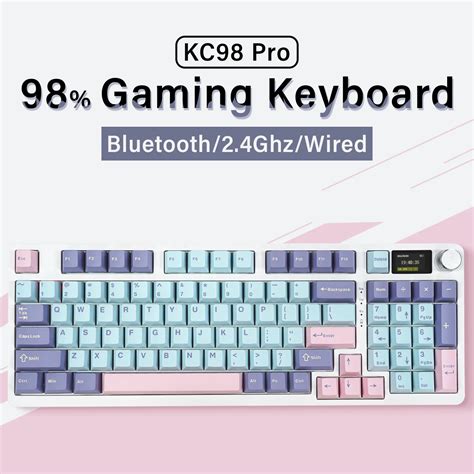 MATHEW TECH KC98 Pro Teclado Mec Nico RGB Hot Swappable Bluetooth 3 Mode 2 4G Png