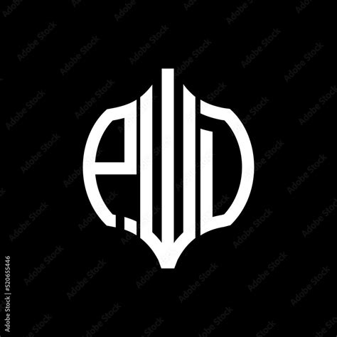 PWD letter logo. PWD best black background vector image. PWD Monogram logo design for ...