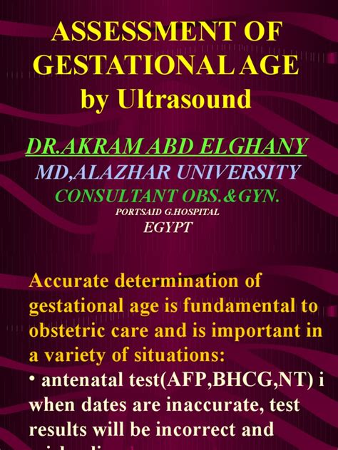 Assessment Gestational Age Pdf Pregnancy Fetus