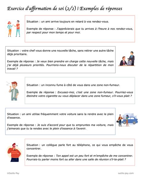 Affirmation de soi Exercice en 10 scénarios PDF