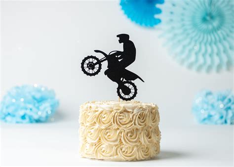 Motocross Cake Topper Motorcycle Cake Topper Wheely Wheely Etsy UK