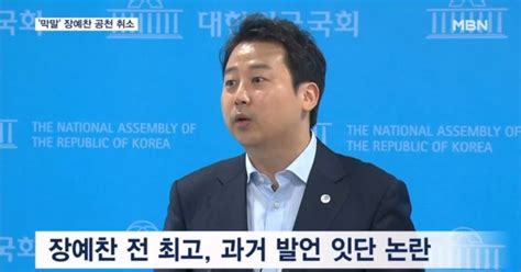 4·10 총선 국민의힘 막말 논란 장예찬 부산 수영 공천 취소