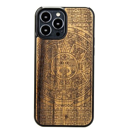 Drewniane Etui IPhone 13 Pro Max KALENDARZ AZTECKI LIMBA BEWOOD