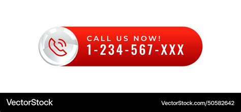 Call Us Now Button Icon Template For Web Vector Image