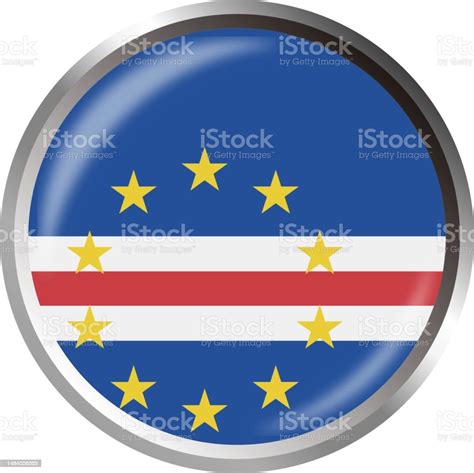 Cape Verde National Flag Icon Vector Illustration Material Stock