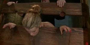 Blonde Immobilized In The Wall Stockade And Whipped And Vibed Tnaflix