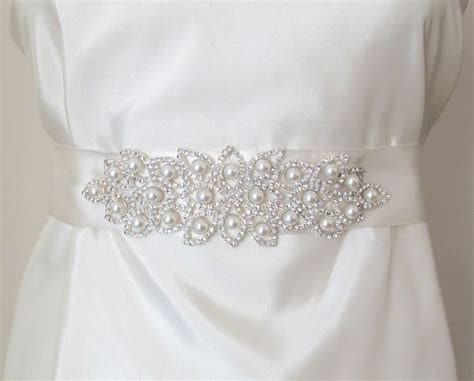 Bridal Belts With Pearls Rhinestones Bridal Crystal Sashes Crystal