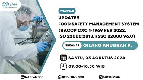 Update Food Safety Management System Haccp Cxc Iso