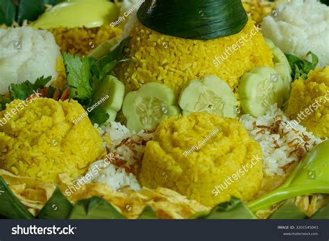 Tumpeng Nasi Kuningnasi Tumpeng Kuning Yellow Stock Photo 2201545043 ...