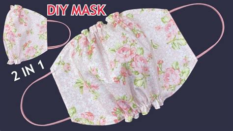 New Style Diy Breathable Face Mask 2 In 1 With Filter Pocket Simple And Easy Pattern Sewing