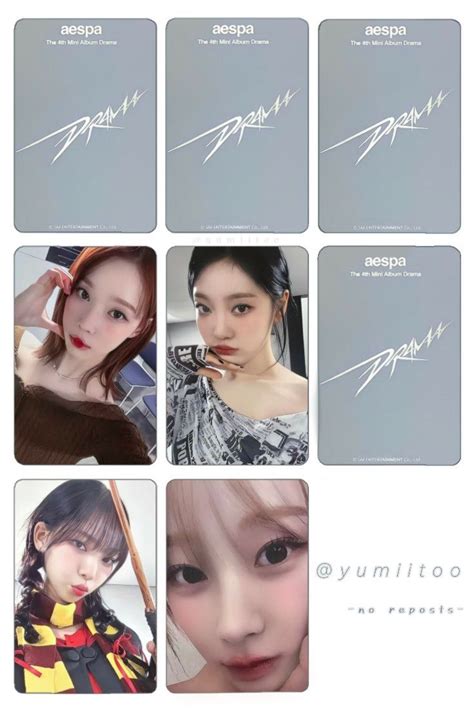 Aespa Drama Apple Music Fansign Event Printable Photocard Template