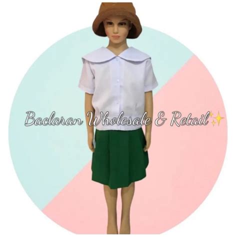 Terno Palda Blouse School Uniform (Emerald Green) | Shopee Philippines