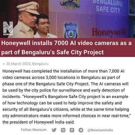 Newsum On Twitter Honeywell Installs Ai Video Cameras As A Part