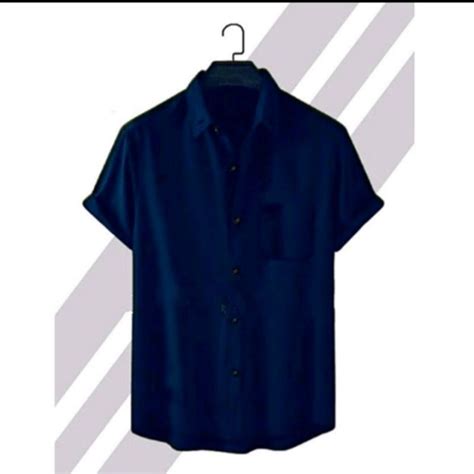 Jual Baju Kemeja Polos Pria Lengan Pendek Kasual Slim Fit Shopee