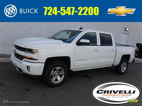 2017 Summit White Chevrolet Silverado 1500 Lt Crew Cab 4x4 115302791