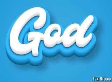 God Text Effect and Logo Design Word