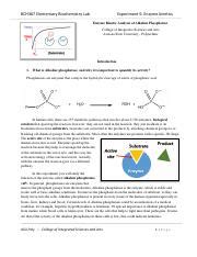 Understanding Enzyme Kinetics In Biochemistry Labs Course Hero