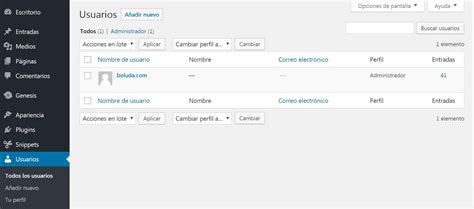 Ocultar la barra de administración en WordPress Boluda