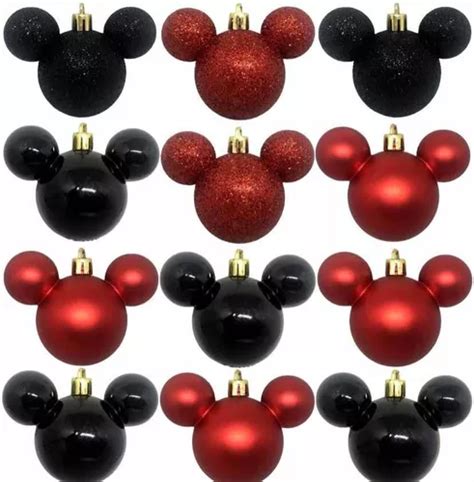 Kit Bolas Enfeite Natal Disney Mickey Minnie Cm Cores