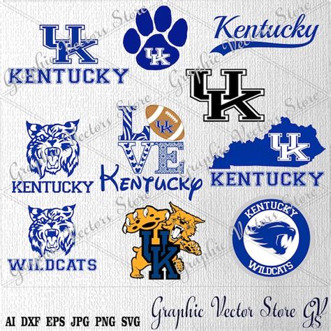 Kentucky Svg University Svg Files For Silhouette Files For Etsy