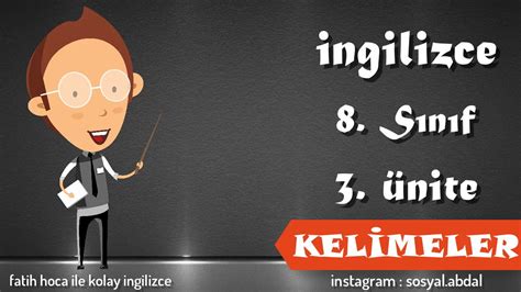 8 Sinif İngİlİzce 3 Ünİte Kelİmelerİ In The Kitchen 3 ünite