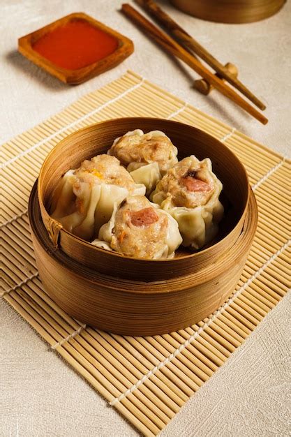 Dim Sum En Vapor De Bamb Foto Premium