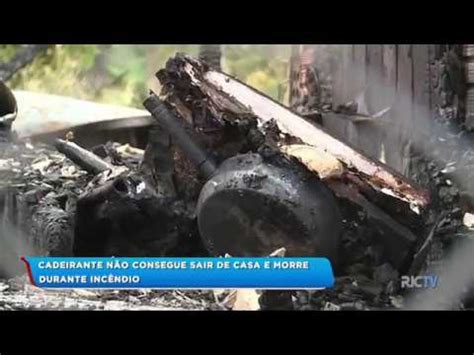 Cadeirante não consegue sair de casa e morre durante incêndio