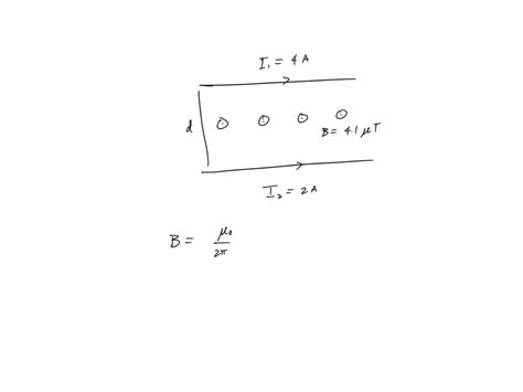 Solved Two Long Straight Current Carrying Wires Are Lined Up Parallel