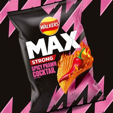 Walkers Max Strong Fiery Prawn Cocktail Sharing Bag Crisps Ocado