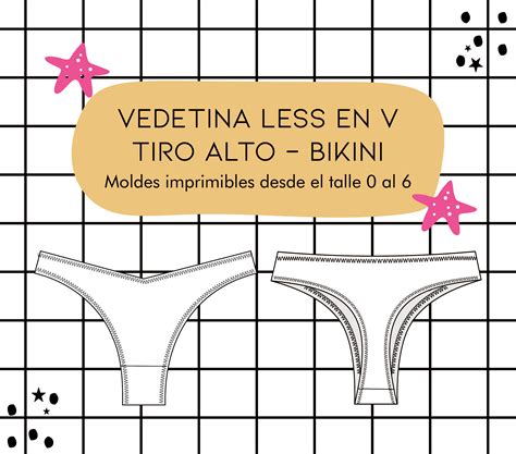 Molderia Imprimible Vedetina Less En V Tiro Alto Bikini Moldes En Casa