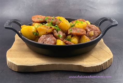 Pommes de terre sautées à la saucisse de Morteau avec ou sans Cookeo