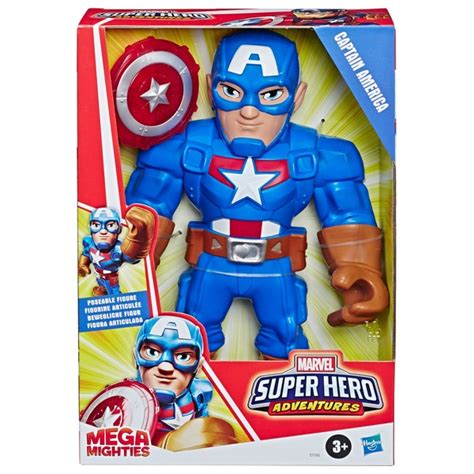 Playskool Heroes Mega Mighties Marvel Super Hero Adventures Captain America | Smyths Toys Ireland