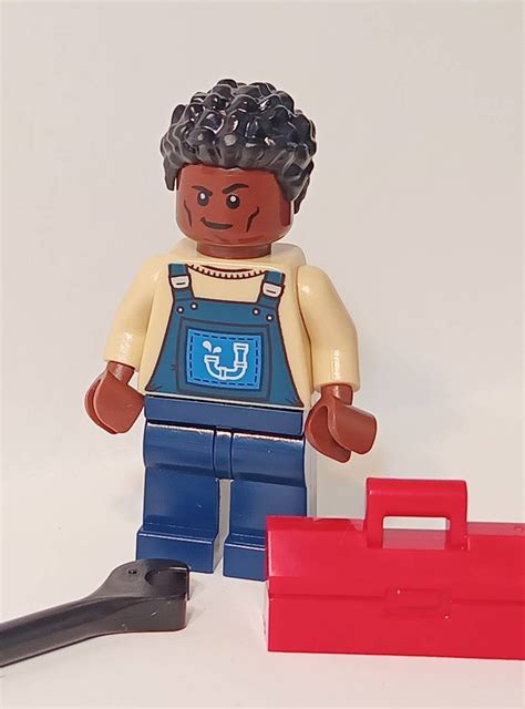 Plumber Lego Black Minifigure Custom New African American Etsy