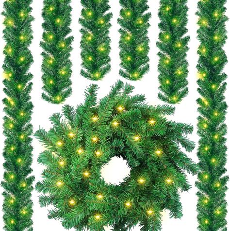 Amazon Lyrow Ft Prelit Lighted Artificial Christmas Garland