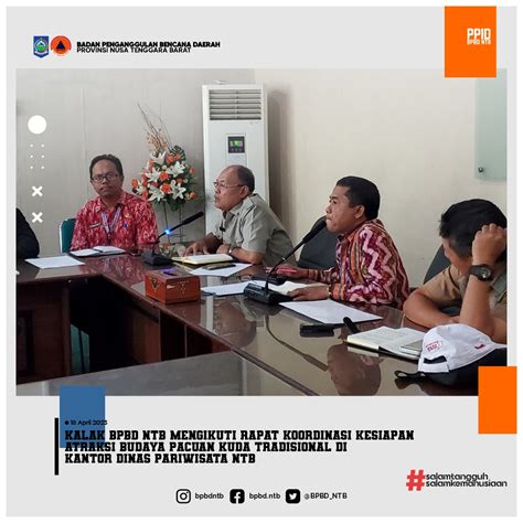 Kalaksa BPBD Provinsi NTB Menghadiri Rapat Koordinasi Kesiapan Atraksi