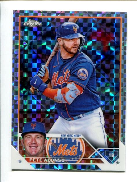 Topps Chrome X Fractor Refractor Pete Alonso Ebay