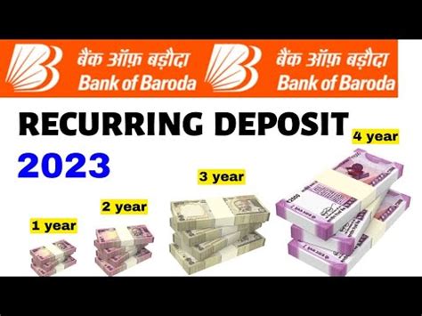 Bank Of Baroda Rd Plan Bob Bank Rd Scheme Interest Rate Bob