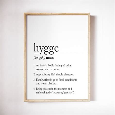 Hygge Poster Hygge Christmas Gift Hygge Definition Scandi Poster