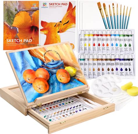 Kit De Peinture De Luxe Pour Enfants Non Toxique Avec Chevalet De