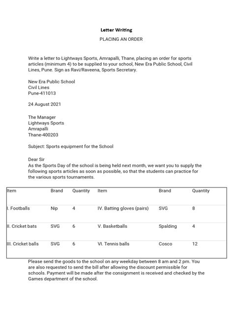 Letter Writing Format | PDF