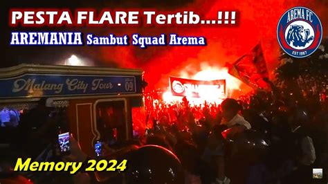 Ribuan Aremania Menyambut Pesta Flare Di Exit Tol Sawojajar Youtube