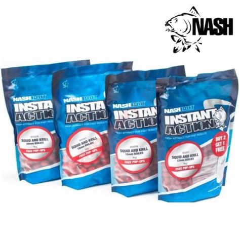 Бойли Nash Instant Action Squid Krill Bait 15мм 2 5кг B3539