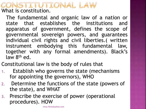 Constitutional Law Lecture Notes In Ppt Ppt