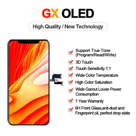 Original GX Soft OLED LCD For IPhone X Pantalla Display Screen