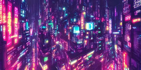 Cyberpunk City Neo Tokyo Social Realism View From Stable Diffusion