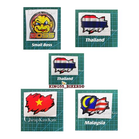 Sticker Inkjet Flag Bendera Negara Sticker Vietnam Malaysia Thailand