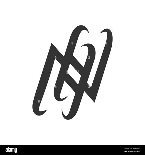 Initial Nh Letter Logo Vector Template Design Linked Letter Hn Logo