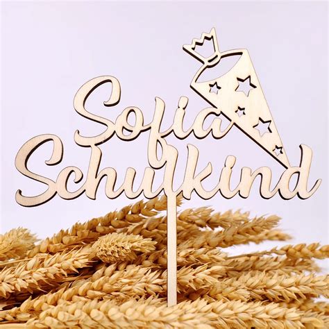 Cake Topper Schulkind Personalisiert Einschulung Stil 2 Tortenheld